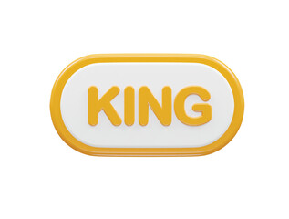 King text effect vector