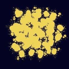Ż&oacute;łte plamy na czarnym tle.