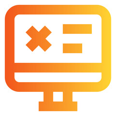 Fototapeta premium cancel gradient icon