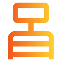 Obraz premium Chair gradient icon