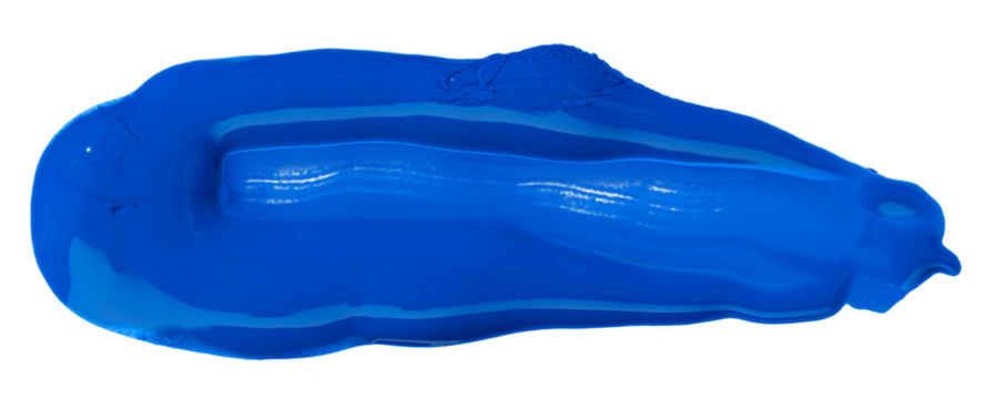 Blue paint Brush Stroke isolated