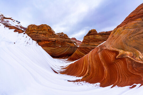 The Wave covers in snow