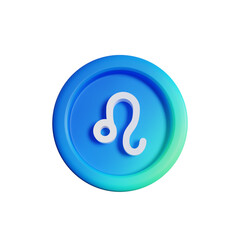 leo zodiac sign 3d illustration