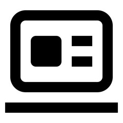 Obraz premium Laptop glyph icon