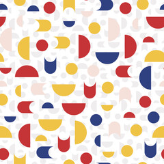 pattern with simple colorful geometric shapes
