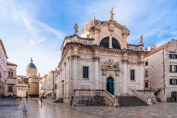 Obraz premium The church of Saint Blaise in the old town of Dubrovnik, Croatia