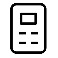 Calculator line icon