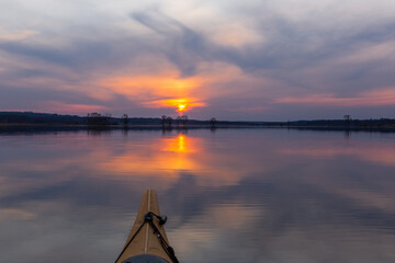 sunset on the lake