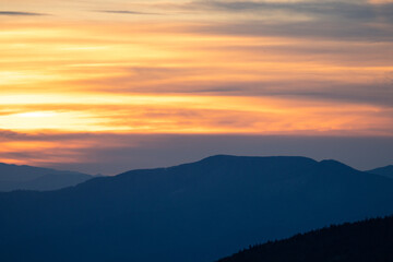 Sunset over the Blue Ridge Mountains in North Carolina - obrazy, fototapety, plakaty