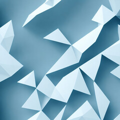 Professional triangles and polygonal crystals background. Generative AI