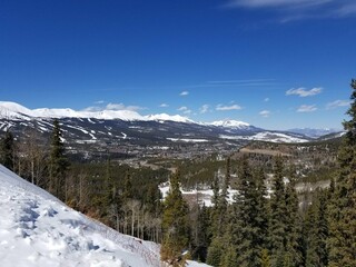 snow covered mountains