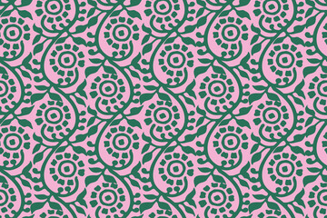 FLORAL CURVY STEM SEAMLESS PATTERN IN EDITABLE FILE