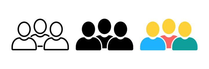 Vector social network button. Users icon design element. Customer icon eps 10