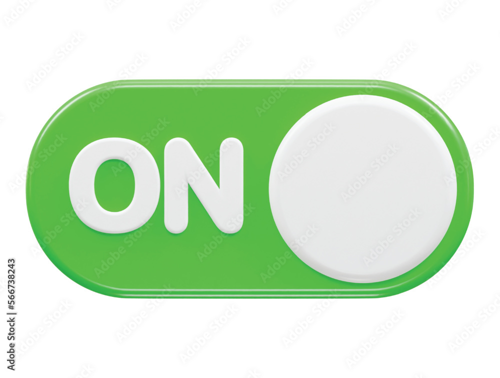 Aufkleber toggle switch icon 3d rendering vector illustration
