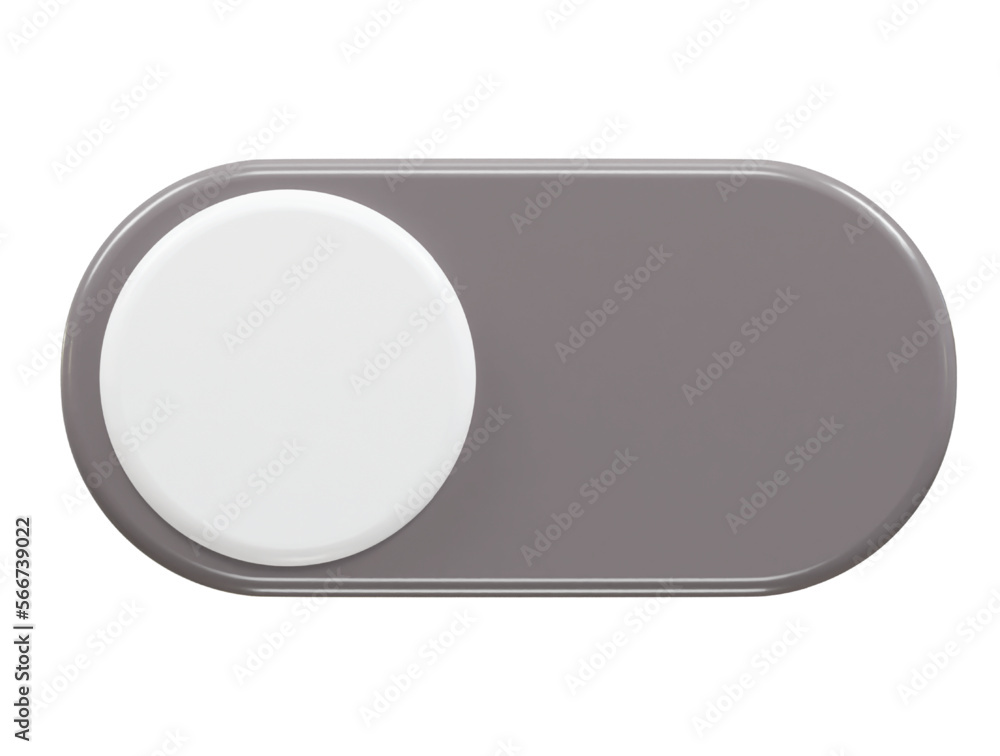 Poster toggle switch icon 3d rendering vector illustration
