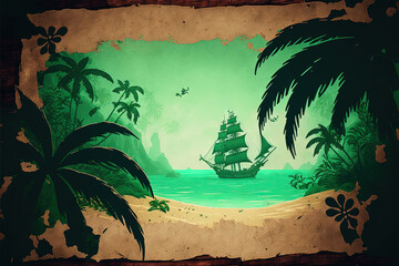Pirates themed background - Pirates backgrounds series - Pirates theme background wallpaper created with Generative AI technology