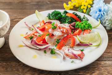 蛸のカルパッチョ