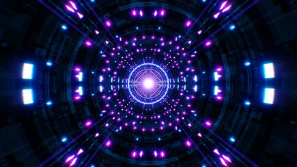 Flashing Cyber Technology Tunnel Background