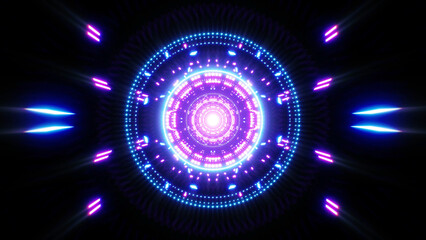 Fototapeta premium Glowing mystery neon light for sound beat