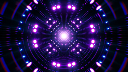 Purple and blue dotted neon illuminate art background