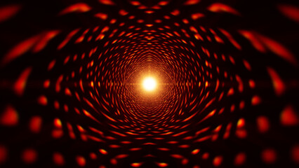 Symmetrical red dots with light flare