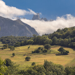 View of Naranjo the Bulnes, also known as Picu Urriellu, Asturias, Spain