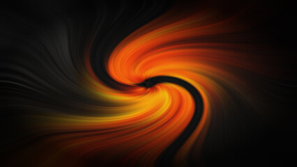 The shades of fire, orange on a black background