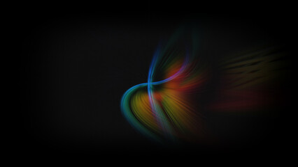 A colorful play of rainbow lights