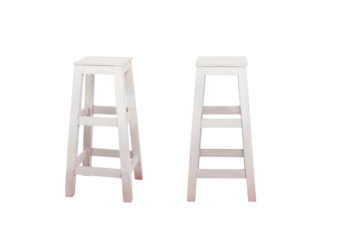 old white wooden chair with transparent background