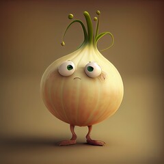 Cute vegetable character, Generative AI