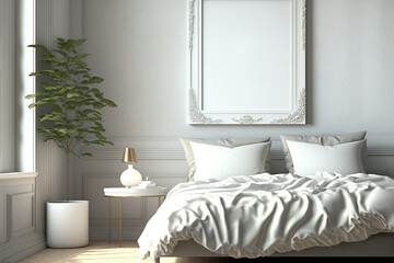 Fototapeta na wymiar quarto minimalista apatamento elegante de luxo designer interno 