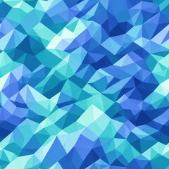 Geometric blue background cold ice texture low poly seamless ai generative art