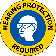 Label Floor Sign, Safety Glasses Required