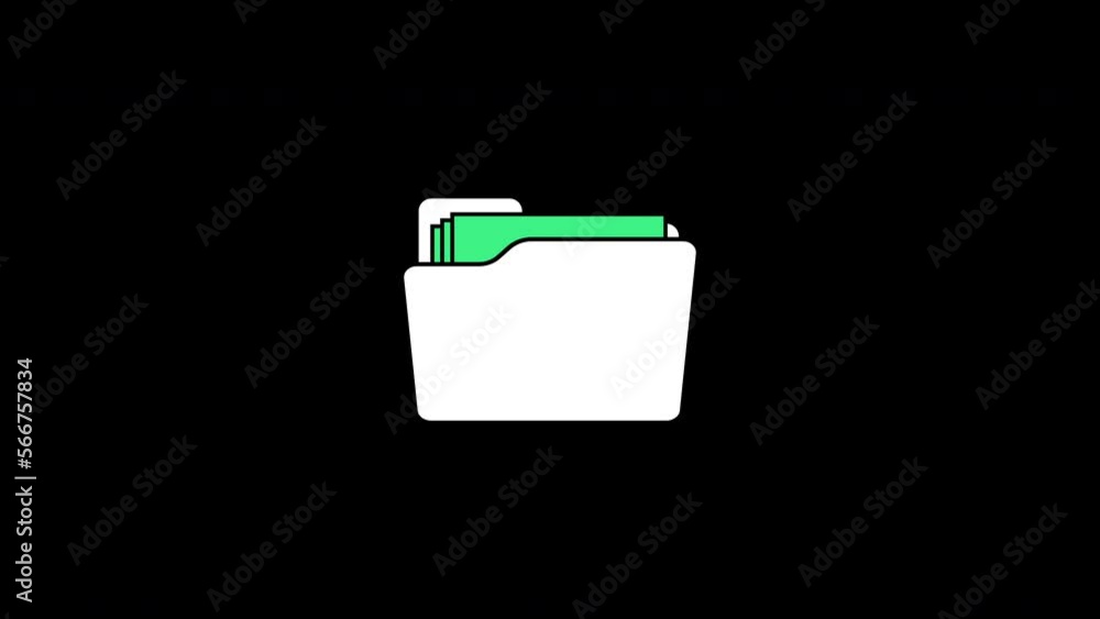 Poster folder icon animation.4k motion animation.