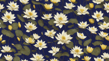 seamless pattern, abstract floral background. created using generative ai technology