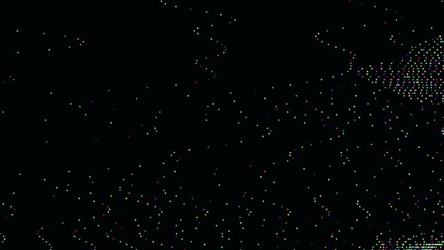 Concepto de tecnolog&iacute;a y ciencia. Red y sistema de red de datos de fondo abstracto. Estructura de movimiento y conexi&oacute;n de puntos .