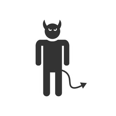 Fototapeta na wymiar Devil icon. Monster vector ilustration.