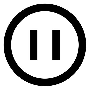 recommend clip art: Pause line icon