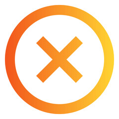 Cancel gradient icon