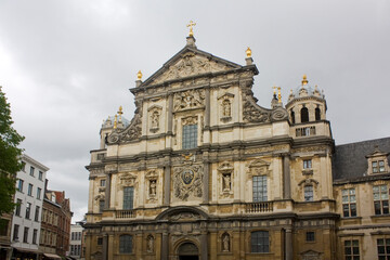 Fototapeta na wymiar Charles Borromeo Church in Antwerp, Belgium