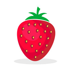 Red ripe strawberry vector	