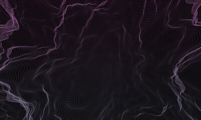 Lattice structure. Science or technology background. Graphic design. 3d grid surface. Abstract illustration.