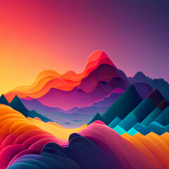 Gradient colorful background created with Generative AI
