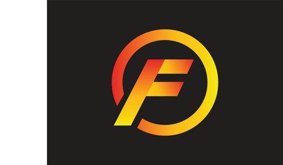 this is F letter icon design