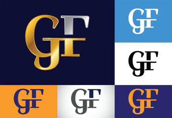 Initial Letter G F Logo Design Vector. Graphic Alphabet Symbol For Corporate Business Identity