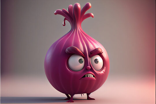 red onions looking angery