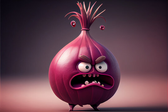 red onions looking angery