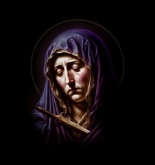Our Lady of Sorrows. Mary's suffering. Quaresma - generative AI