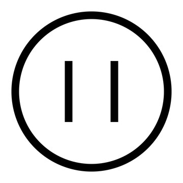 recommend clip art: Pause line icon