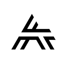 Fototapeta premium Letter AT creative monogram logo design